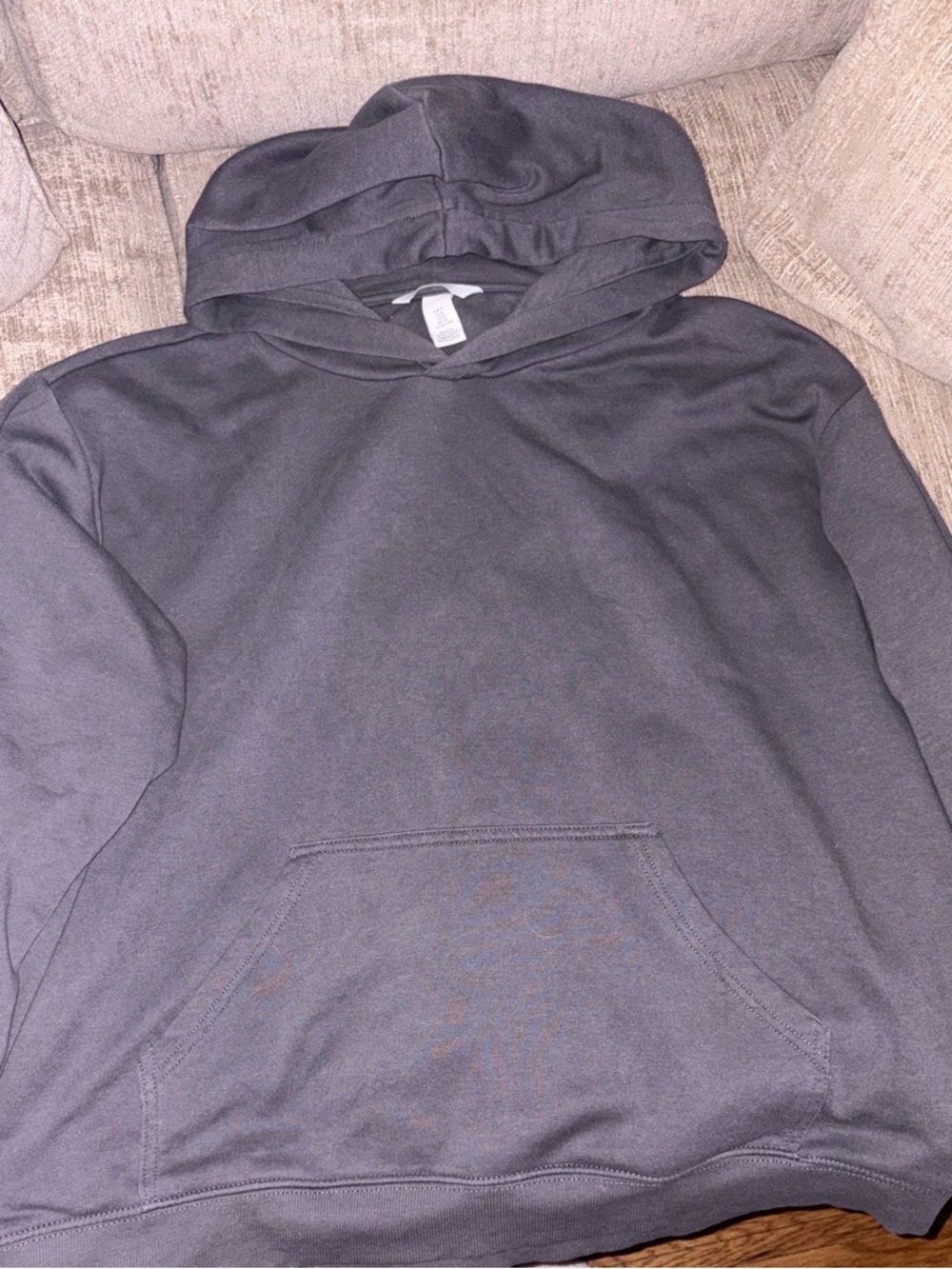 H&M Men's Gray Hooded Sweatshirt - Classic Pullover Hoodie